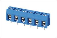 6P Straight 7.5 mm PCB Universal Screw Terminal Blocks Blue Female