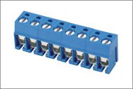 3P Right Angle 5.0 mm PCB Universal Screw Terminal Blocks Blue Female