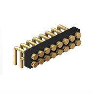 Pogo Pin Right Angle Connector Female Dual Row
